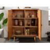 Buffet haut 120 cm 2 portes bois de manguier