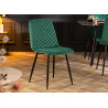 Lot de 4 chaises en velours vert