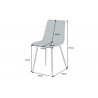 Lot de 4 chaises en velours gris