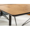 Table à manger extensible plateau chêne et pieds noir