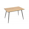 Table à manger extensible plateau chêne et pieds noir