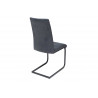 Lot de 2 chaises en microfibre gris noir