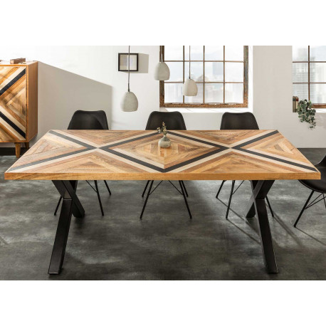 Table à manger rectangulaire bois de manguier 160 cm