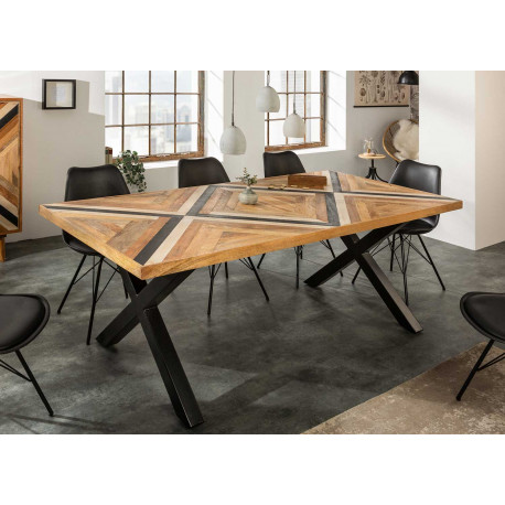 Table à manger rectangulaire bois de manguier 200 cm