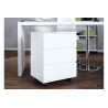 Bureau blanc brillant 140 cm