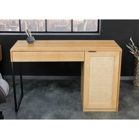 Bureau cannage rotin 120 cm