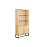Buffet haut 168 cm placage chêne avec cannage