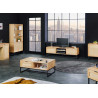 Buffet haut 168 cm placage chêne avec cannage