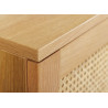 Meuble tv cannage 2 portes et 2 niches