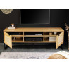 Meuble tv cannage 2 portes et 2 niches