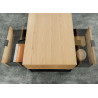 Table basse rotin et bois rectangulaire 100 cm