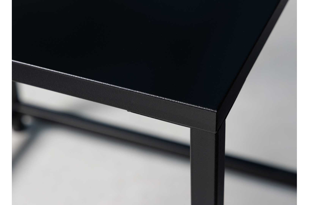 WIRAS Table d'appoint noir H 40 cm - Ø 39 cm