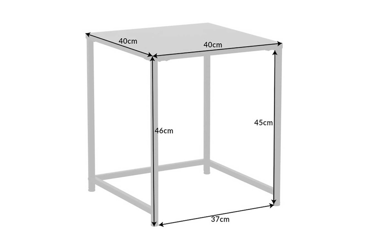 Table d'appoint en métal noir 40 cm - Cbc-Meubles