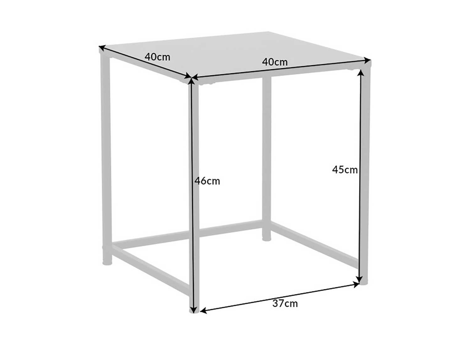 Table d'appoint en métal noir 40 cm - Cbc-Meubles