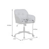 Chaise de bureau avec accoudoirs microfibre et tissu gris