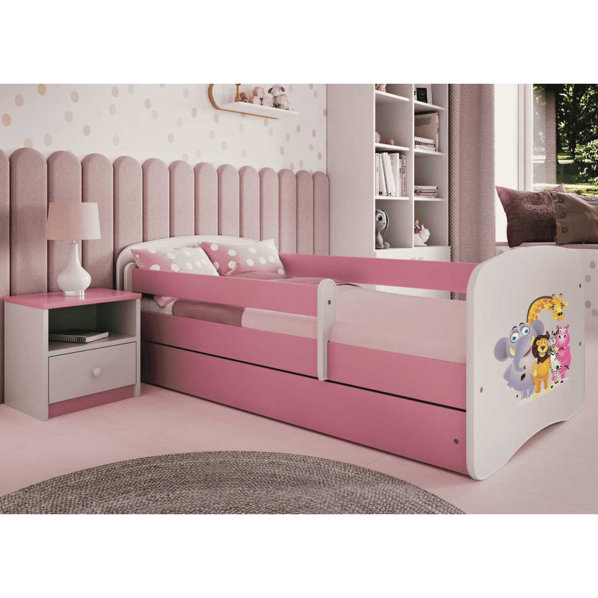 Lit enfant bas 1 place avec tiroir de lit + sommier + matelas