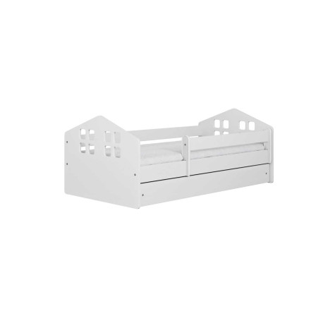 Lit enfant blanc avec tiroir de rangement 80x140, 80x160, 80x180 cm