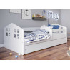 Lit enfant blanc avec tiroir de rangement 80x140, 80x160, 80x180 cm