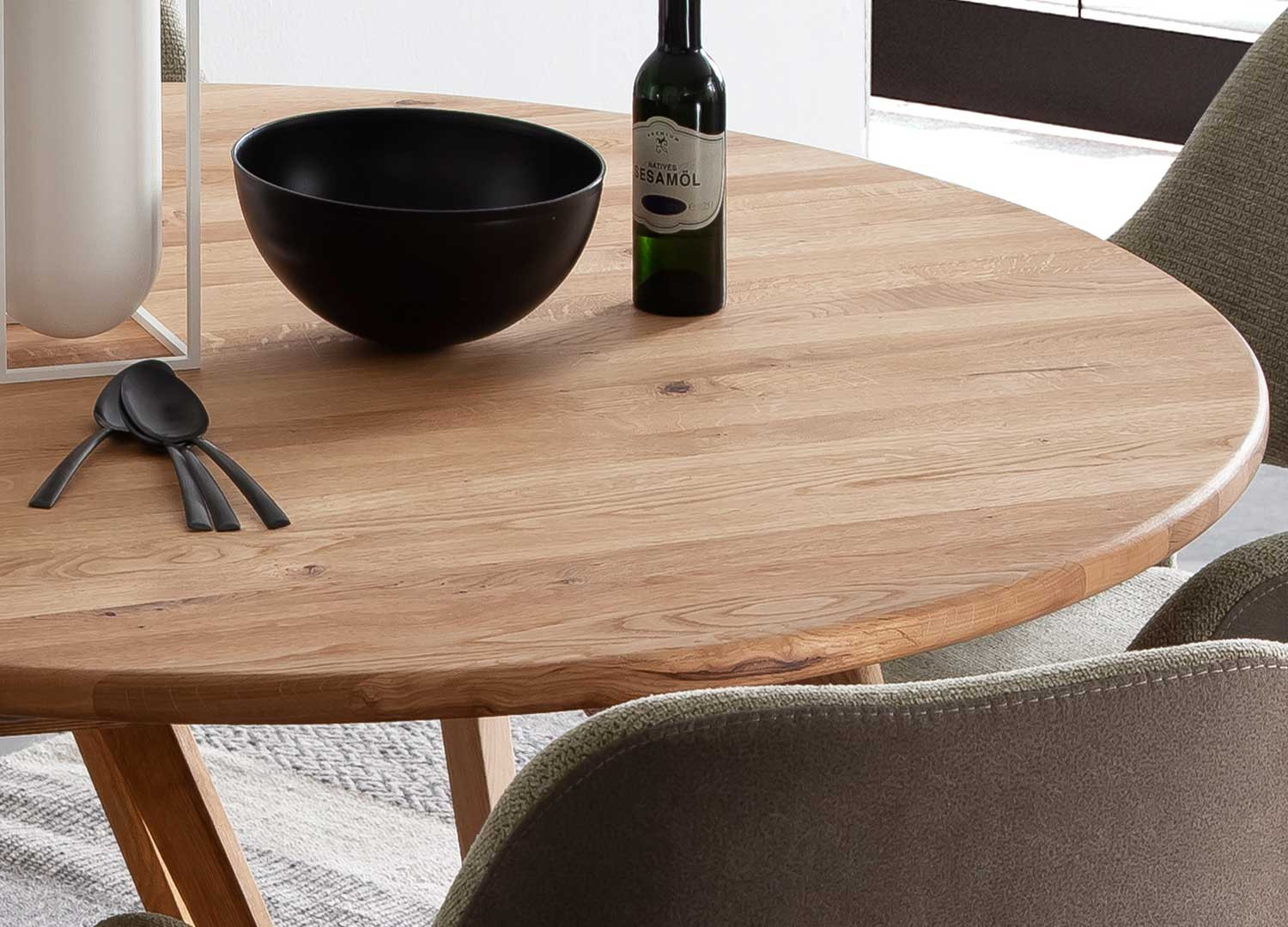 Table ronde bois massif 120 cm - Cbc-Meubles