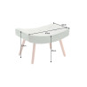 Fauteuil scandinave avec repose pied vert tilleul