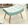 Fauteuil scandinave avec repose pied vert tilleul