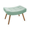 Fauteuil scandinave avec repose pied vert tilleul