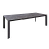 Table à manger extensible 180-240 cm céramique aspect marbre granit