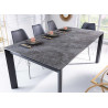 Table à manger extensible 180-240 cm céramique aspect marbre granit