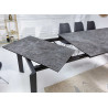 Table à manger extensible 180-240 cm céramique aspect marbre granit