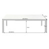 Table repas extensible 12 personnes aspect marbre blanc