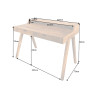 Meuble bureau en bois massif avec rangements