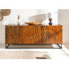 Meuble buffet 4 portes bois massif brun