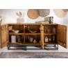 Buffet meuble 3 portes bois massif brun