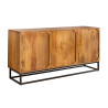 Buffet meuble 3 portes bois massif brun