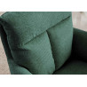 Chaises tournantes en tissu vert