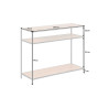 Meuble console bois et métal noir