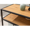Meuble console bois et métal noir