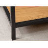Meuble console bois et métal noir