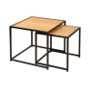 Tables d'appoint carrées bois et métal