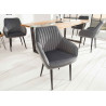 Chaises modernes velours gris