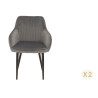 Chaises modernes velours gris