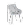 Chaises modernes velours gris