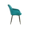 Chaises modernes velours bleu turquoise