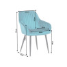 Chaises modernes velours bleu turquoise