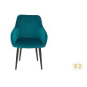 Chaises modernes velours bleu turquoise