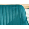 Chaises modernes velours bleu turquoise