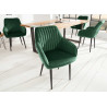 Chaises modernes velours vert