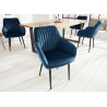 Chaises modernes velours bleu roi