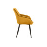 Chaises modernes velours jaune