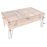 Table basse en bois plateau relevable et compartiments